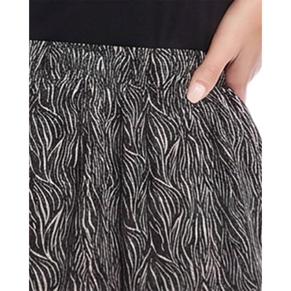 Womens NY Collection Pull On Abstract Zebra Hacci Midi Skirt