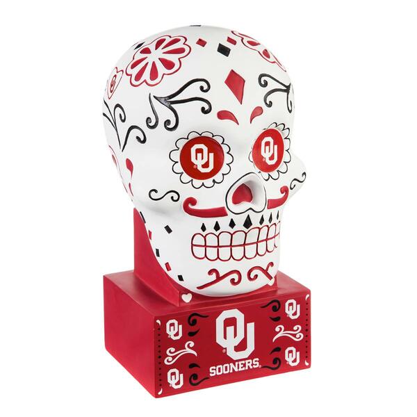 Evergreen University of Oklahoma Sugar Skull Statue - image 