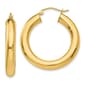 Gold Classics(tm) 14kt. Gold Polished 30mm Tube Hoop Earrings - image 1