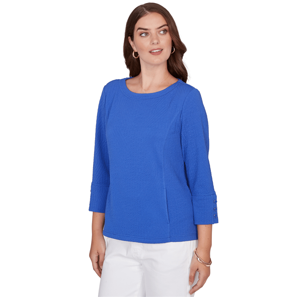 Petite Ruby Rd. Must Haves I Abstract Pucker Texture Blouse