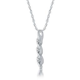 Then Now & Forever™ 1/10ct Diamond Sterling Silver 3Stone Pendant