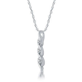 Then Now & Forever&#8482; 1/10ct Diamond Sterling Silver 3Stone Pendant