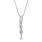 Then Now & Forever™ 1/10ct Diamond Sterling Silver 3Stone Pendant - image 2