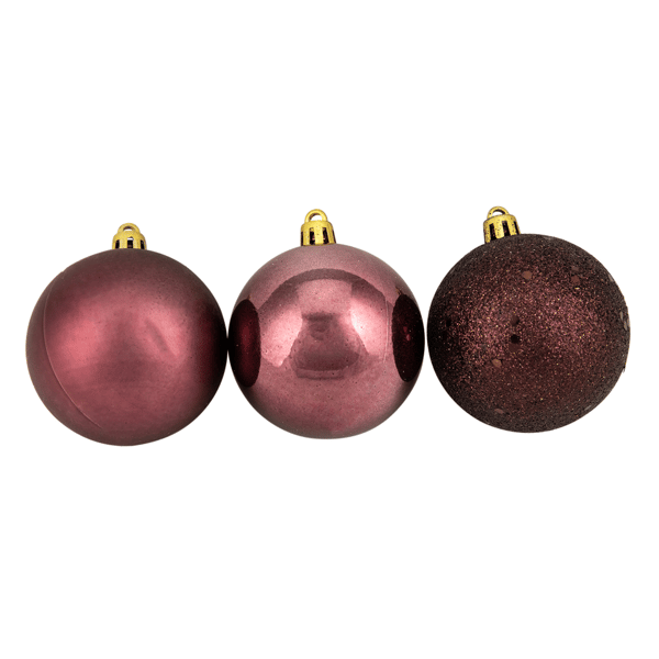 Northlight 60ct. Shatterproof 3-Finish Christmas Ball Ornaments