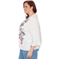 Plus Size Alfred Dunner Austin Floral Butterfly Embroidery Blouse - image 4