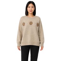 Womens Zac & Rachel Long Sleeve Daisy Floral Sweater