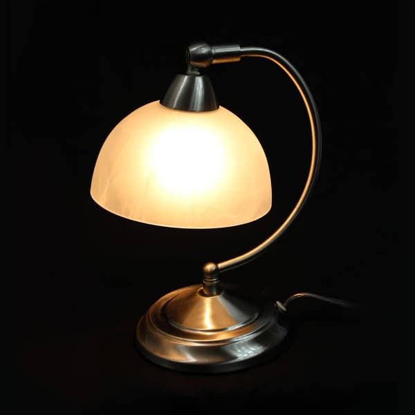 Elegant Designs Mini Modern Bankers Desk Lamp w/Touch Dimmer Base