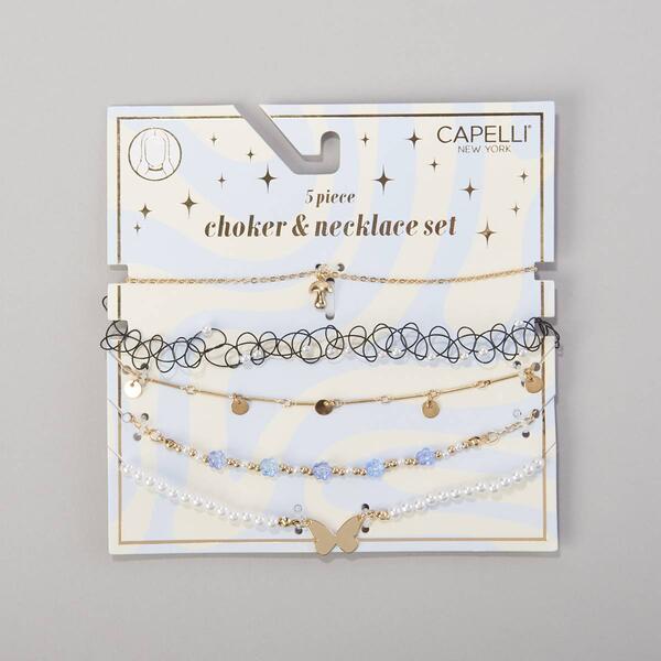 Girls Capelli&#40;R&#41; New York 5pk. Butterflies Choker & Necklace Set - image 