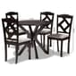 Baxton Studio Carlin Modern Dark Brown Wood 5pc. Dining Set - image 10