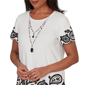 Womens Alfred Dunner Crowd Pleaser Scalloped Paisley Blouse - image 5