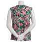 Plus Size Kasper Cap Sleeve Floral Keyhole Blouse - image 2