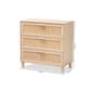 Baxton Studio Sebille Light Brown Wood 3-Drawer Storage Chest - image 7