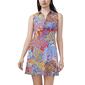 Womens MSK Sleeveless Floral Half Zip Neck A-Line Dress - Coral - image 3