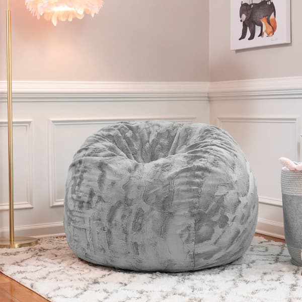 Jaxx Saxx 3ft. Cuddle Faux Fur Bean Bag Chair