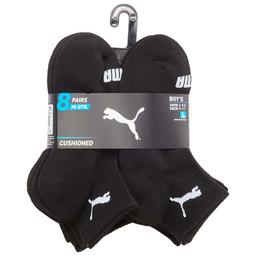 Boys (4-7) Puma(R) 8pk. 1/2 Terry Quarter Crew Socks - Black