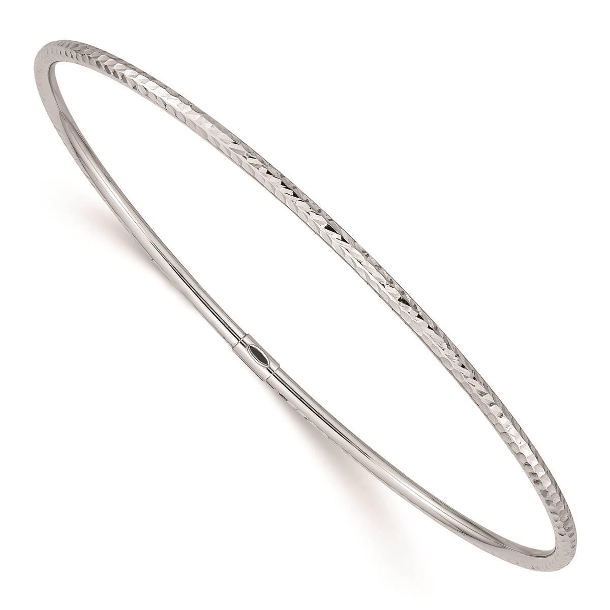 Gold Classics™ 14kt. White Gold 2mm Diamond-Cut Slip-On...
