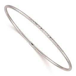 Gold Classics(tm) 14kt. White Gold 2mm Diamond-Cut Slip-On Bangle