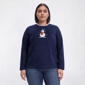 Plus Size Bonnie Evans Snowman & Cardinal(tm) Fleece Sweater - image 1