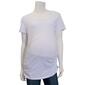 Womens Times Two Short Sleeve Side Ruched Maternity Tee - image 1