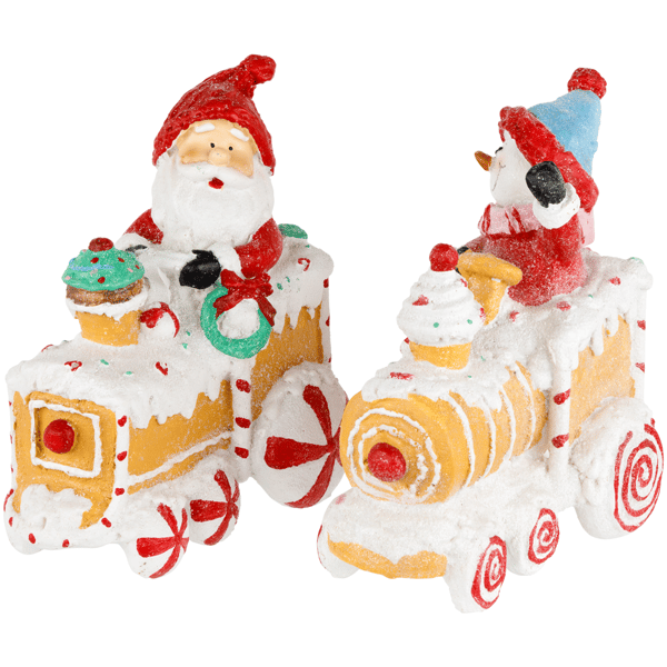 Northlight 2pc. Santa on Gingerbread Train Car Christmas Figures