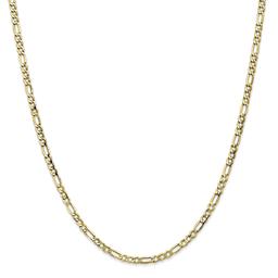 Unisex Gold Classics(tm) 10kt. 3.5mm 24in. Semi-Solid Figaro Chain