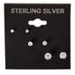 Sterling Silver Cubic Zirconia Trio Stud Earring Set - image 1