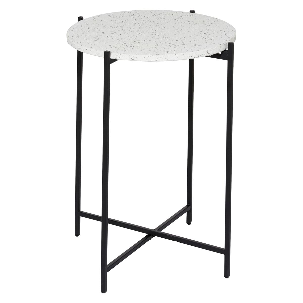 9th & Pike® Black Contemporary Terrazzo Accent Table