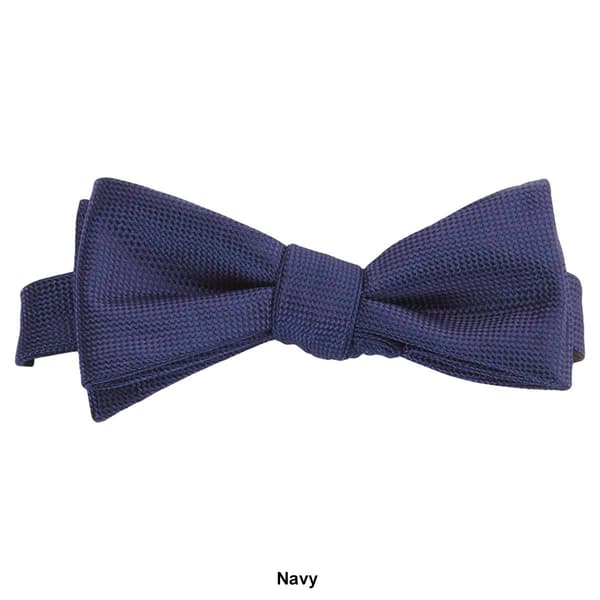 Mens John Henry Oxford Solid Bow Tie in Box