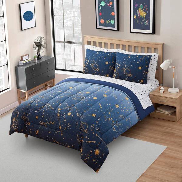 Sweet Home Collection Kids Galaxy 7pc. Bed In A Bag Set - image 
