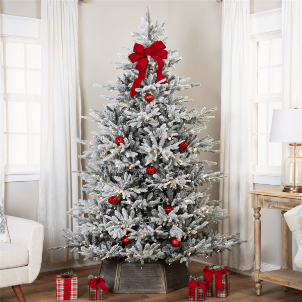 Northlight Real Touch™ 7.5ft. Pre-Lit Flock Teton Christmas Tree