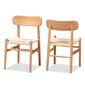 Baxton Studio Raheem Brown Hemp & Wooden 2pc. Dining Chair Set - image 1