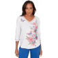 Petites Alfred Dunner The Royal Treatment Floral Butterfly Embro - image 1
