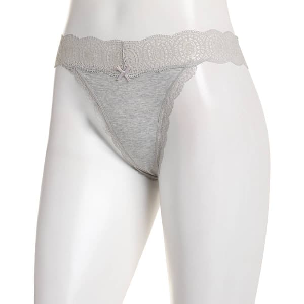 Womens Rene Rofe Waist No Time Thong Panties 126658-HGRY - image 