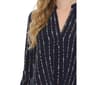 Womens NY Collection 3/4 Sleeve Pleated Front Stripe Arrow Blouse - image 4