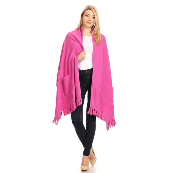 Womens White Mark Poncho Shawl
