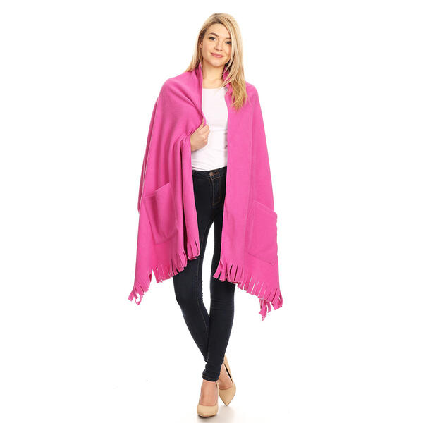 Womens White Mark Poncho Shawl - image 