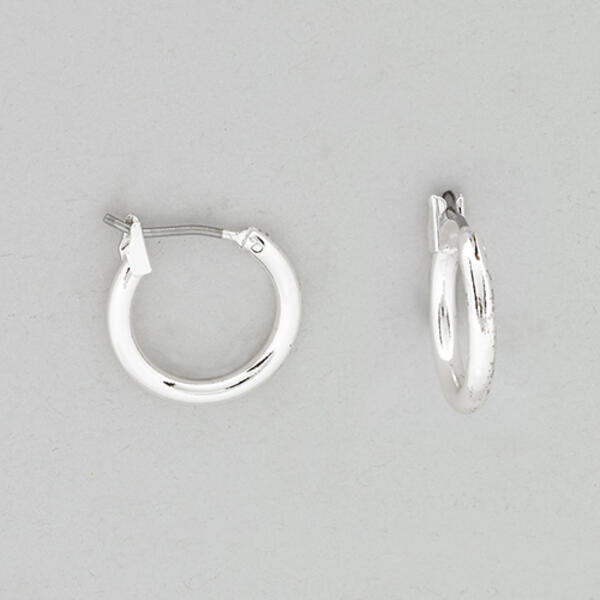 Chaps Dainty Silver-Tone Earrings - image 