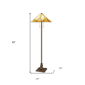 HomeRoots 62in. Two Light Stained Glass Shade Floor Lamp - image 4