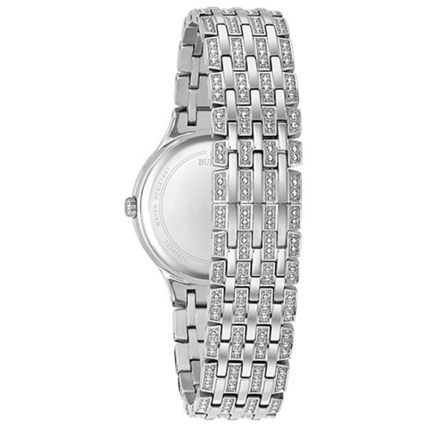 Womens Bulova Pave Crystal Bracelet Watch - 96L243