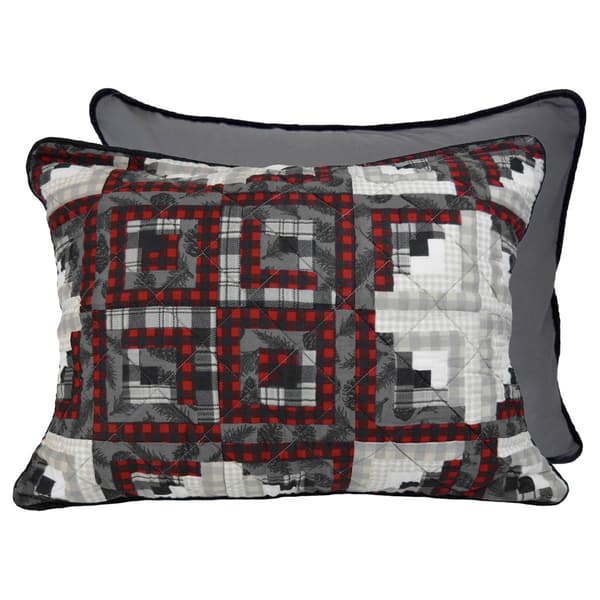 Donna Sharp Log Cabin Star 3pc. Cotton Pieced Quilt Set