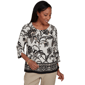 Womens Alfred Dunner Travel Advisory 3/4 Sleeve Floral Blouse - image 1