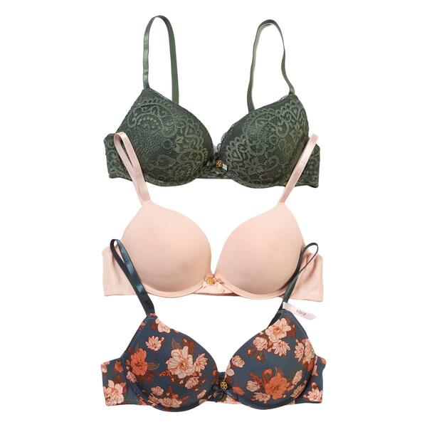 Womens Daisy Fuentes 3pk. Lace India Ink T-Shirt Bras DF1146-3PK - image 