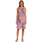 Womens Ninety Clothing Sleeveless Patchwork Tie Neck Shift Dress - image 1
