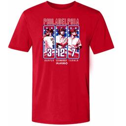 Mens Philadelphia Baseball 3 12 7 Player Short Sleeve Tee