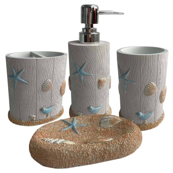 Sweet Home Collection Ocean Star 4pc. Bath Accessory Set - image 