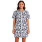 Womens J Valdi Costa Short Sleeve Zip Hoodie Swim Cover Up - image 1