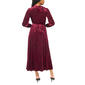Womens MSK Long Sleeve Burnout Floral Surplice Neck Midi Dress - image 2
