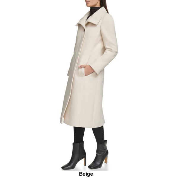 Womens Kenneth Cole Wool Walker Coat w/Stand Collar