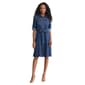 Womens Jones New York Roll Tab Sleeve Belted Shirt Dress - image 3