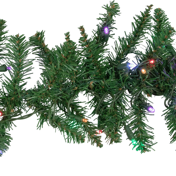 Northlight 9ft. Multi LED Pre-Lit Winona Fir Christmas Garland